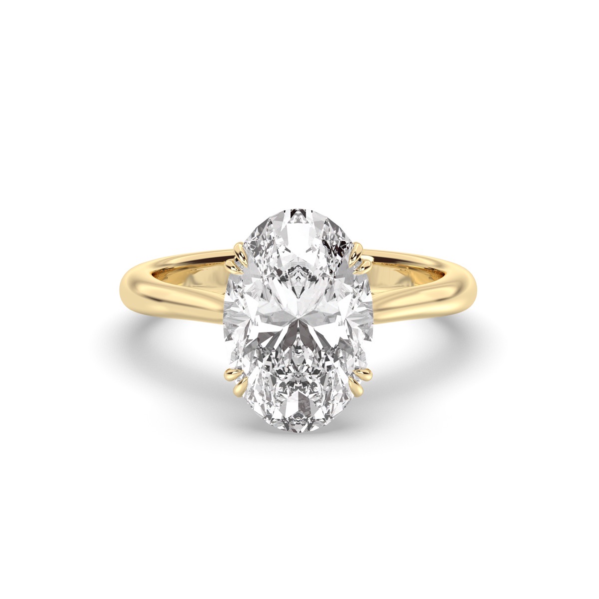 Amsterdam Lotus Prong, Oval Cut